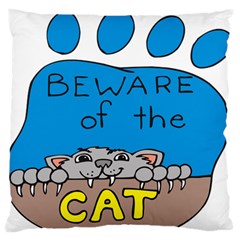 Cat Print Paw Pet Animal Claws Standard Flano Cushion Case (one Side) by Nexatart