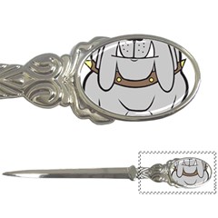 Gray Happy Dog Bulldog Pet Collar Letter Openers by Nexatart