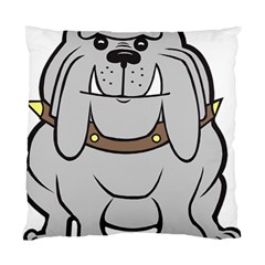 Gray Happy Dog Bulldog Pet Collar Standard Cushion Case (Two Sides)