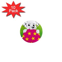 Dalmatians Dog Puppy Animal Pet 1  Mini Magnet (10 Pack)  by Nexatart