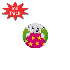 Dalmatians Dog Puppy Animal Pet 1  Mini Buttons (100 Pack)  by Nexatart