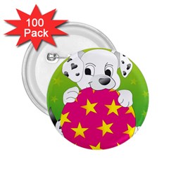 Dalmatians Dog Puppy Animal Pet 2 25  Buttons (100 Pack)  by Nexatart