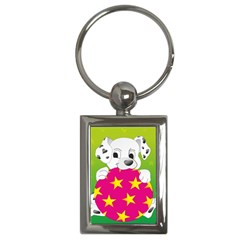 Dalmatians Dog Puppy Animal Pet Key Chains (rectangle)  by Nexatart