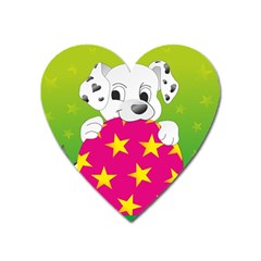 Dalmatians Dog Puppy Animal Pet Heart Magnet by Nexatart