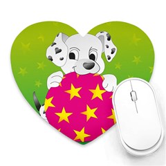 Dalmatians Dog Puppy Animal Pet Heart Mousepads by Nexatart