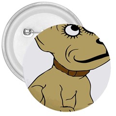 Dog Cute Sitting Puppy Pet 3  Buttons by Nexatart