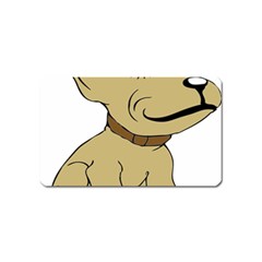 Dog Cute Sitting Puppy Pet Magnet (name Card) by Nexatart