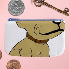 Dog Cute Sitting Puppy Pet Large Coin Purse by Nexatart