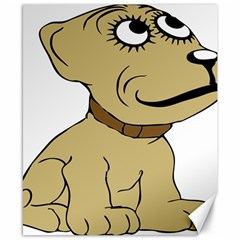 Dog Cute Sitting Puppy Pet Canvas 8  X 10  by Nexatart