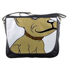 Dog Cute Sitting Puppy Pet Messenger Bags by Nexatart