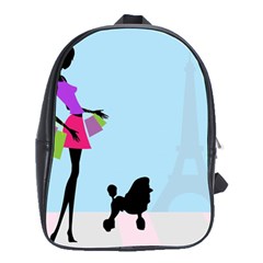 Woman Girl Lady Female Young School Bag (large) by Nexatart