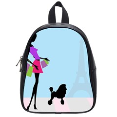 Woman Girl Lady Female Young School Bag (small) by Nexatart