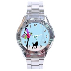 Woman Girl Lady Female Young Stainless Steel Analogue Watch by Nexatart