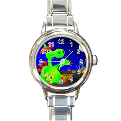 Dragon Grisu Mythical Creatures Round Italian Charm Watch by Nexatart