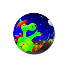 Dragon Grisu Mythical Creatures Magnet 3  (round) by Nexatart