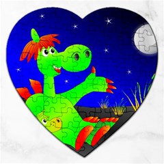 Dragon Grisu Mythical Creatures Jigsaw Puzzle (heart) by Nexatart