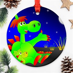 Dragon Grisu Mythical Creatures Round Ornament (two Sides) by Nexatart