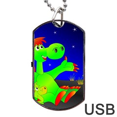 Dragon Grisu Mythical Creatures Dog Tag Usb Flash (one Side) by Nexatart