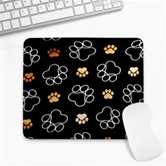 Dog Pawprint Tracks Background Pet Large Mousepads by Nexatart