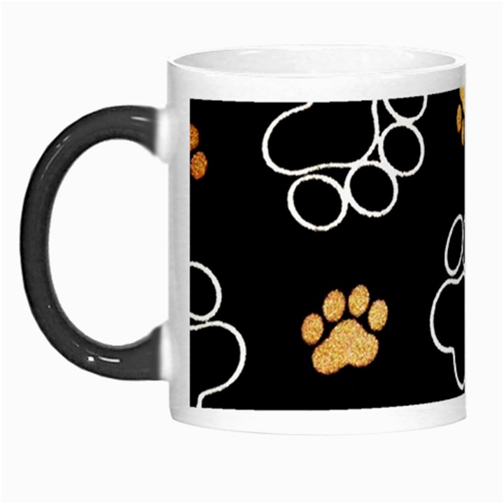 Dog Pawprint Tracks Background Pet Morph Mugs