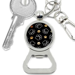 Dog Pawprint Tracks Background Pet Bottle Opener Key Chains by Nexatart