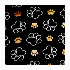 Dog Pawprint Tracks Background Pet Medium Glasses Cloth by Nexatart