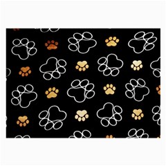 Dog Pawprint Tracks Background Pet Large Glasses Cloth by Nexatart