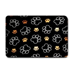 Dog Pawprint Tracks Background Pet Small Doormat  by Nexatart