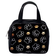 Dog Pawprint Tracks Background Pet Classic Handbags (one Side) by Nexatart