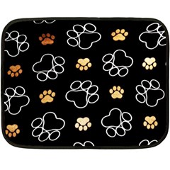 Dog Pawprint Tracks Background Pet Double Sided Fleece Blanket (mini)  by Nexatart