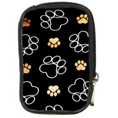 Dog Pawprint Tracks Background Pet Compact Camera Cases by Nexatart