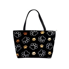 Dog Pawprint Tracks Background Pet Shoulder Handbags by Nexatart