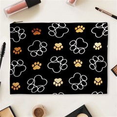 Dog Pawprint Tracks Background Pet Cosmetic Bag (xl) by Nexatart