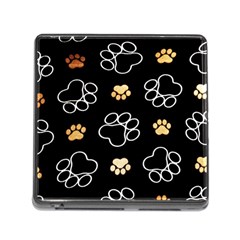 Dog Pawprint Tracks Background Pet Memory Card Reader (square) by Nexatart