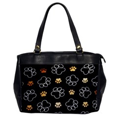 Dog Pawprint Tracks Background Pet Office Handbags by Nexatart