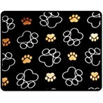 Dog Pawprint Tracks Background Pet Fleece Blanket (Medium)  60 x50  Blanket Front