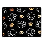 Dog Pawprint Tracks Background Pet Fleece Blanket (Small) 50 x40  Blanket Front