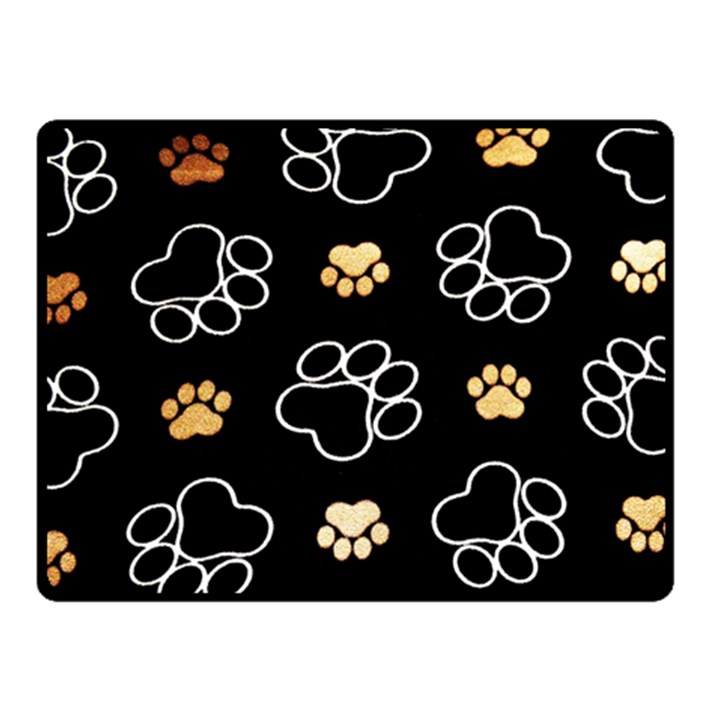 Dog Pawprint Tracks Background Pet Fleece Blanket (Small)