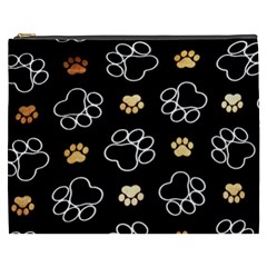 Dog Pawprint Tracks Background Pet Cosmetic Bag (xxxl)  by Nexatart