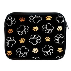 Dog Pawprint Tracks Background Pet Apple Ipad 2/3/4 Zipper Cases by Nexatart