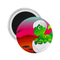 Dinosaur Dino Baby Dino Lizard 2 25  Magnets by Nexatart