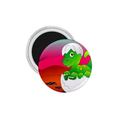 Dinosaur Dino Baby Dino Lizard 1 75  Magnets by Nexatart