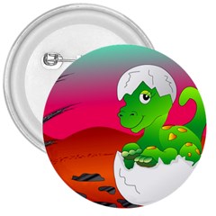 Dinosaur Dino Baby Dino Lizard 3  Buttons by Nexatart