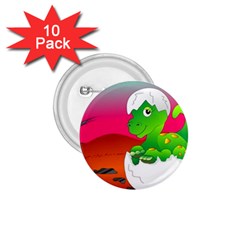 Dinosaur Dino Baby Dino Lizard 1 75  Buttons (10 Pack) by Nexatart