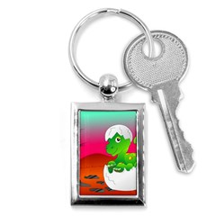 Dinosaur Dino Baby Dino Lizard Key Chains (rectangle)  by Nexatart