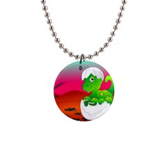 Dinosaur Dino Baby Dino Lizard Button Necklaces by Nexatart