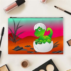 Dinosaur Dino Baby Dino Lizard Cosmetic Bag (large)  by Nexatart