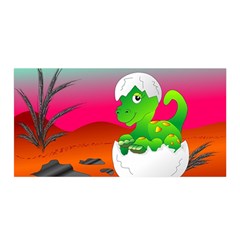 Dinosaur Dino Baby Dino Lizard Satin Wrap by Nexatart