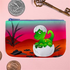 Dinosaur Dino Baby Dino Lizard Large Coin Purse by Nexatart