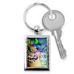 Blue Lilac On A Countertop 3 Key Chains (Rectangle)  Front